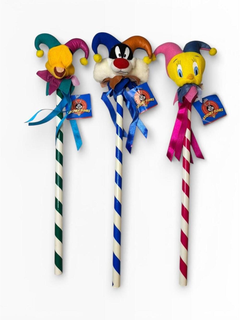 Vintage 1997 Looney Tunes Wand sticks New with tags - Sylvester, Tweety, ect.
